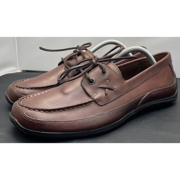 Chaps Polo RL Merc Brown Leather Deck Shoes Mens 9.5 Light Use Fast Shipping main image 10